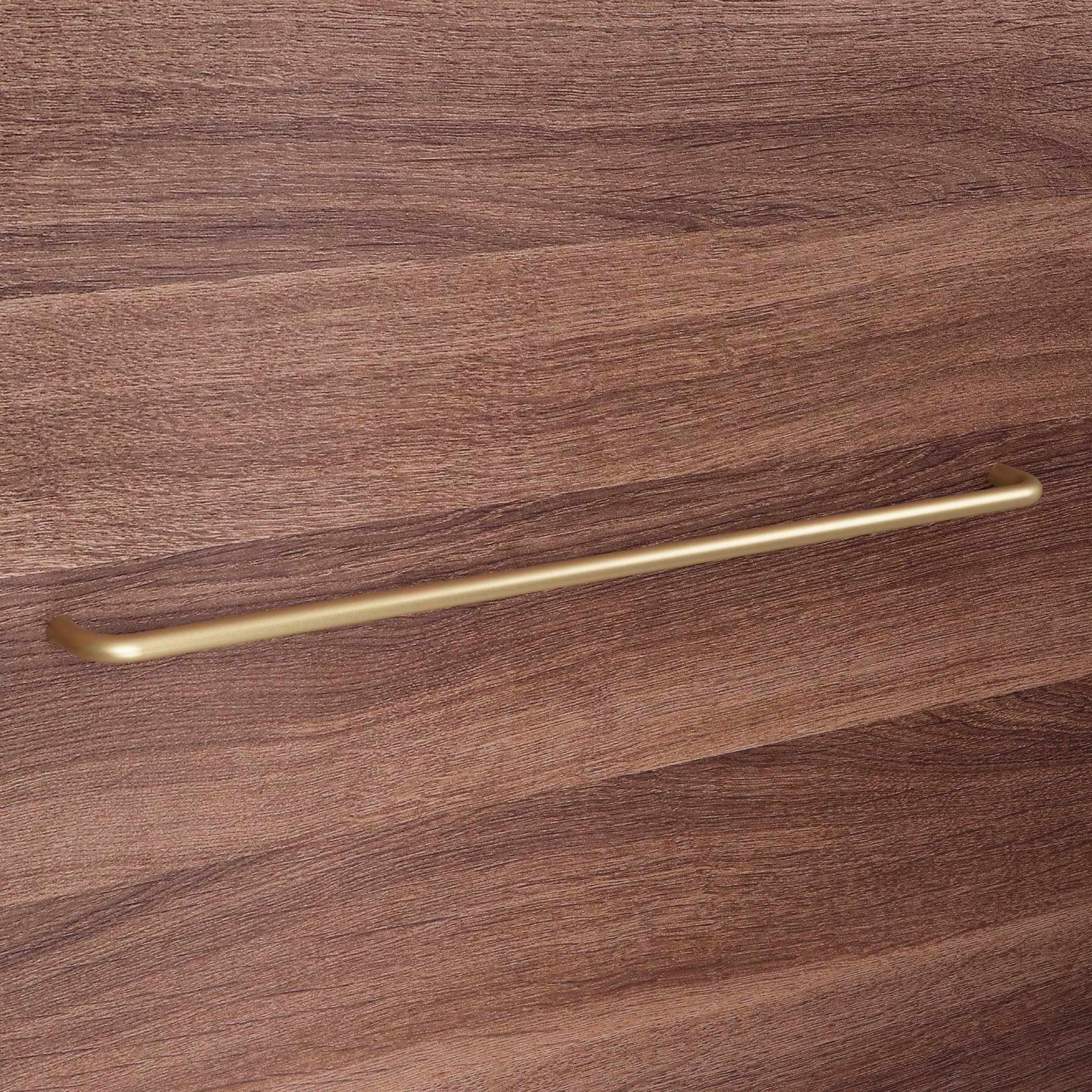 Poignée pour meubles en Acier inox Entraxe 448mm finition laiton galver - Jaune / doré, Acier inoxydable – Image 5