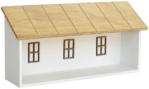 Présentoir maison en bois, h18 cm - Blanc