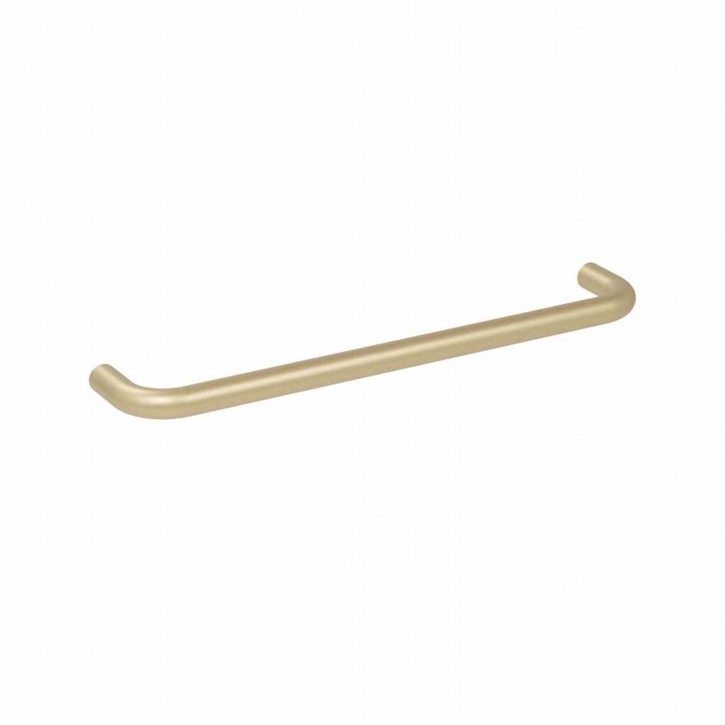 Poignée pour meubles en Acier inox Entraxe 192mm finition laiton galver Lot de 25 - Jaune / doré, Acier inoxydable