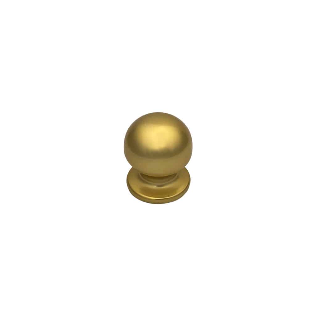 Bouton tirant de porte fixe Ø50 mm en aluminium Or poli - breveté - Jaune / doré
