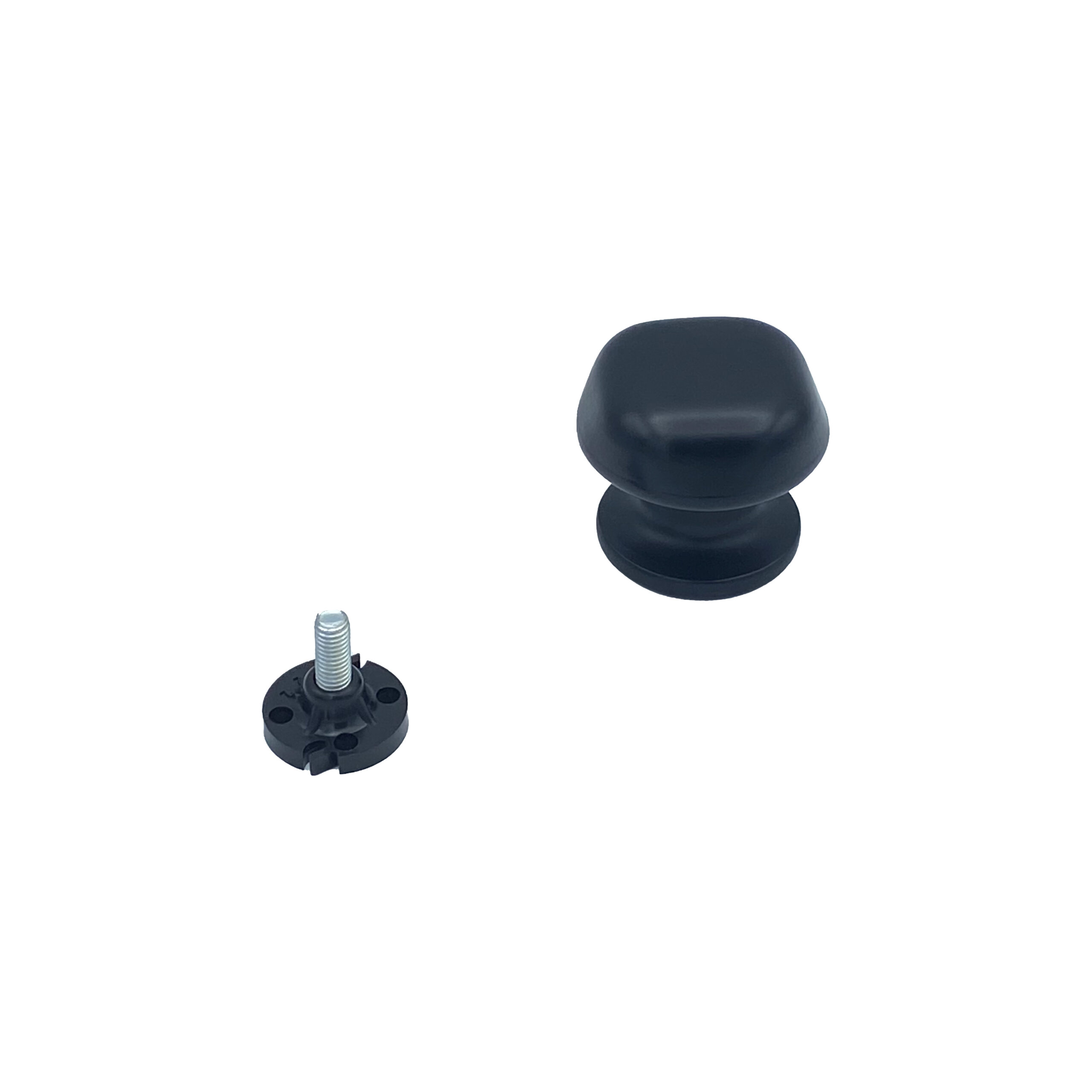 Bouton tirant de porte fixe Ø60 mm en aluminium Noir - breveté - lot de 6 Bouton - imagine 2