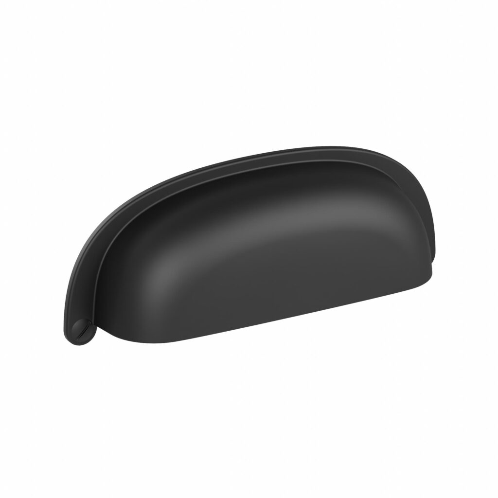 Poignée pour meubles en zamac Entraxe 96mm Varnish black matt Lot de 25 - Noir, Zamak
