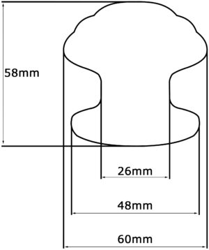 Bouton fixe, de tirage de porte, D:60 mm, en aluminium, Or poli, avec système de fixation rapide et antivol, breveté. - immagine 5