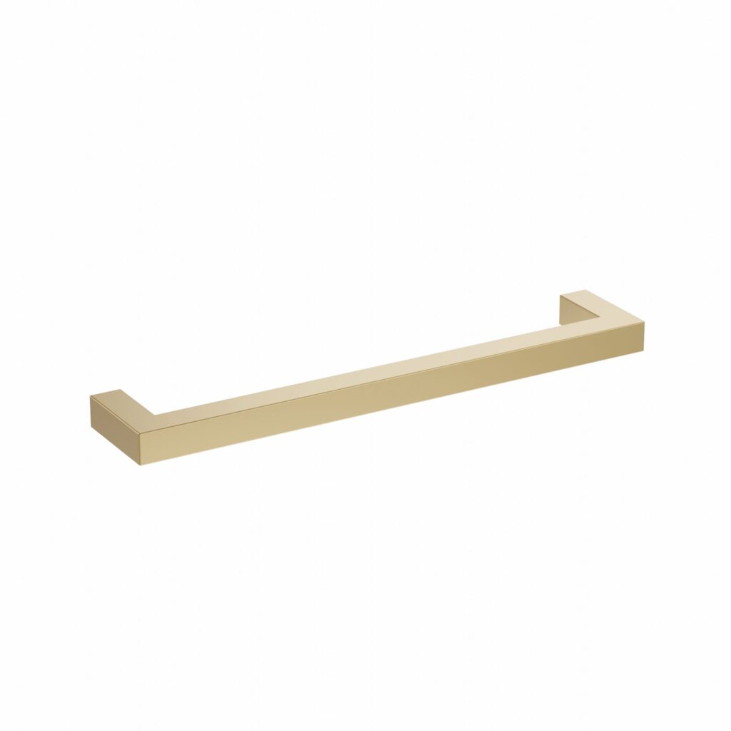 Poignée pour meubles en Acier inox Entraxe 160mm finition laiton galver - Jaune / doré, Acier inoxydable
