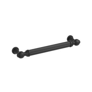 Poignée pour meubles en zamac Entraxe 128mm Varnish black matt Lot de 6 – Noir, Zamak