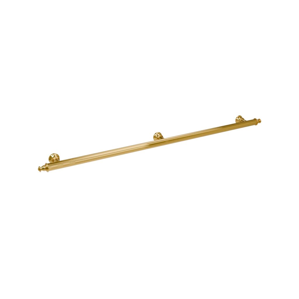 Poignée pour meubles en zamac Entraxe 448mm Gold plate - Jaune / doré, Zamak