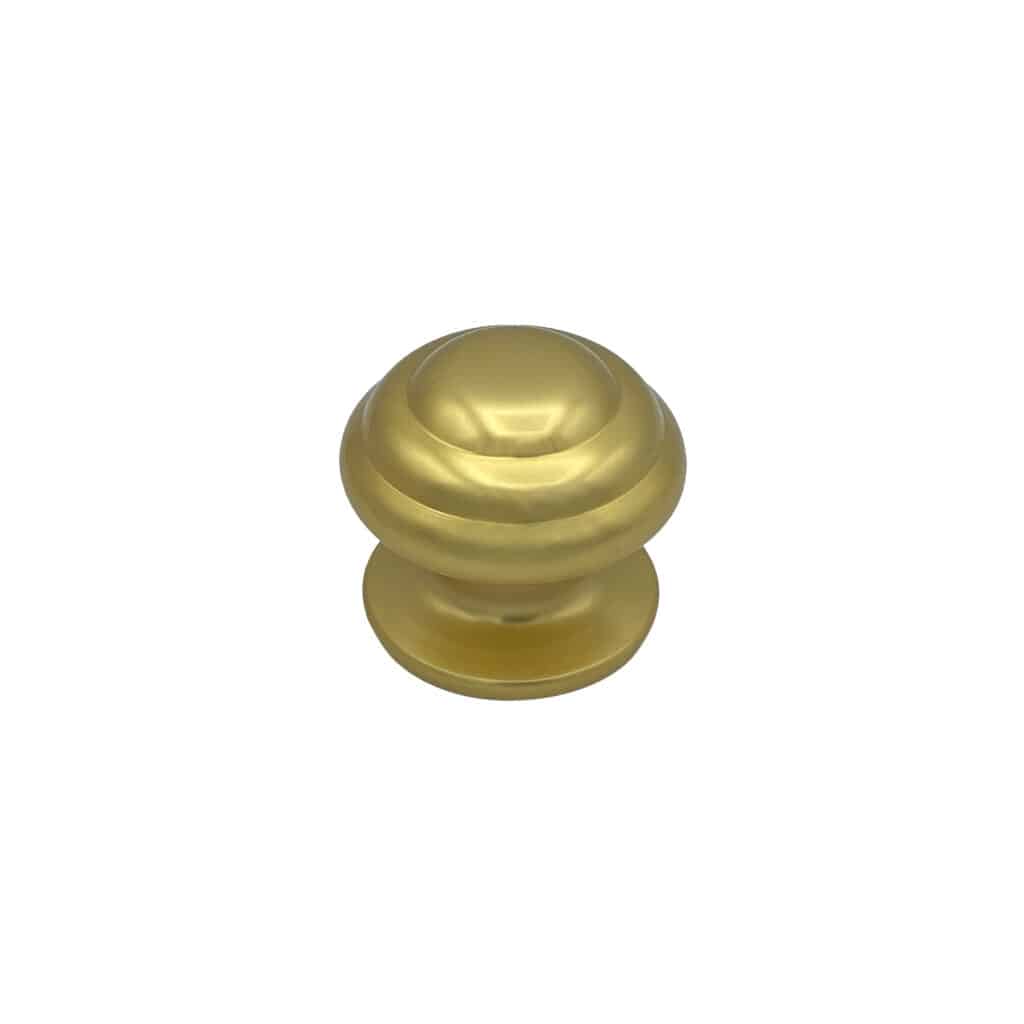 Bouton tirant de porte fixe Ø80 mm en aluminium Or poli - breveté - Noir
