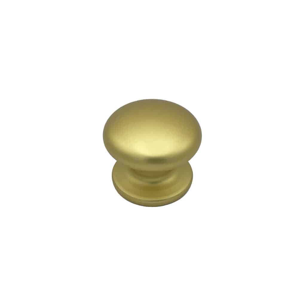 Bouton tirant de porte fixe Ø70 mm en aluminium Or satiné - breveté - lot de 6 Bouton - Jaune / doré