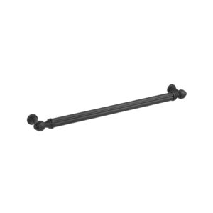 Poignée pour meubles en zamac Entraxe 224mm Varnish black matt Lot de 25 – Noir, Zamak