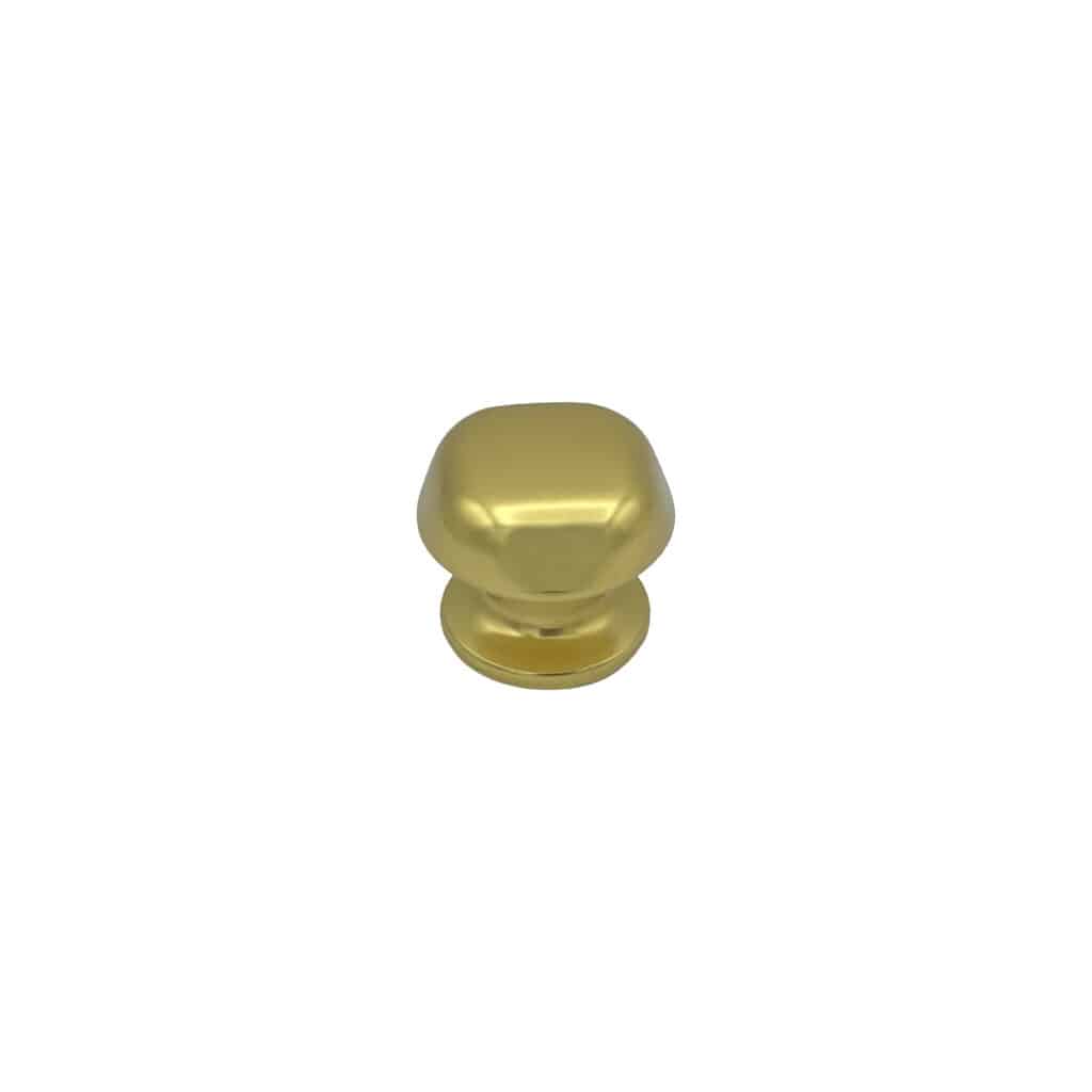 Bouton tirant de porte fixe Ø60 mm en aluminium Or poli - breveté - Jaune / doré