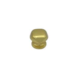 Bouton tirant de porte fixe Ø60 mm en aluminium Or poli - breveté - lot de 6 Bouton - Jaune / doré