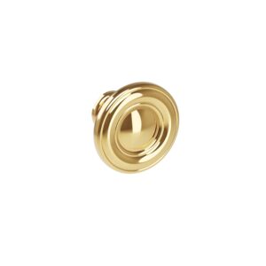 Bouton pour meuble Diamètre 35mm en zamac Gold plate Lot de 25 - Jaune / doré, Zamak