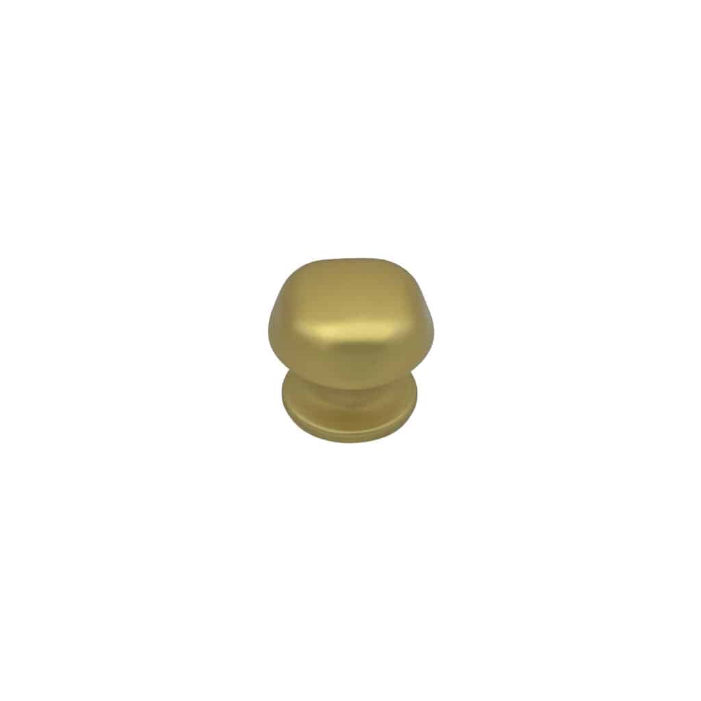 Bouton tirant de porte fixe Ø60 mm en aluminium Or satiné - breveté - lot de 6 Bouton - Jaune / doré