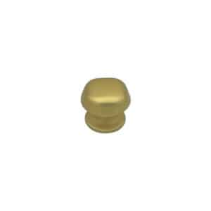 Bouton tirant de porte fixe Ø60 mm en aluminium Or satiné - breveté - lot de 6 Bouton - Jaune / doré