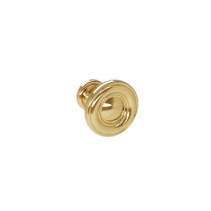 Bouton pour meuble Diamètre 25mm en zamac Gold plate Lot de 25 - Jaune / doré, Zamak