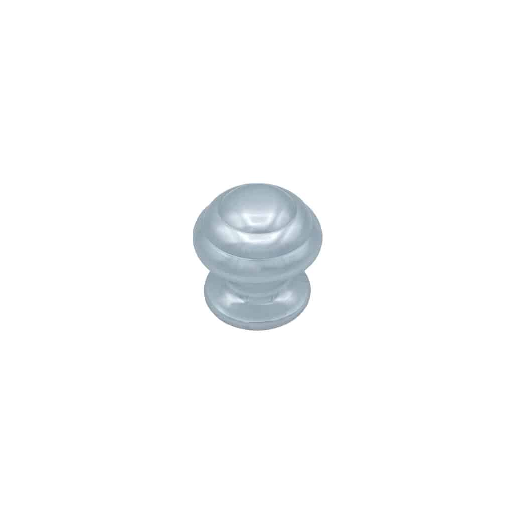 Bouton tirant de porte fixe Ø60 mm en aluminium Argent poli - breveté - lot de 6 Bouton - Gris / argent