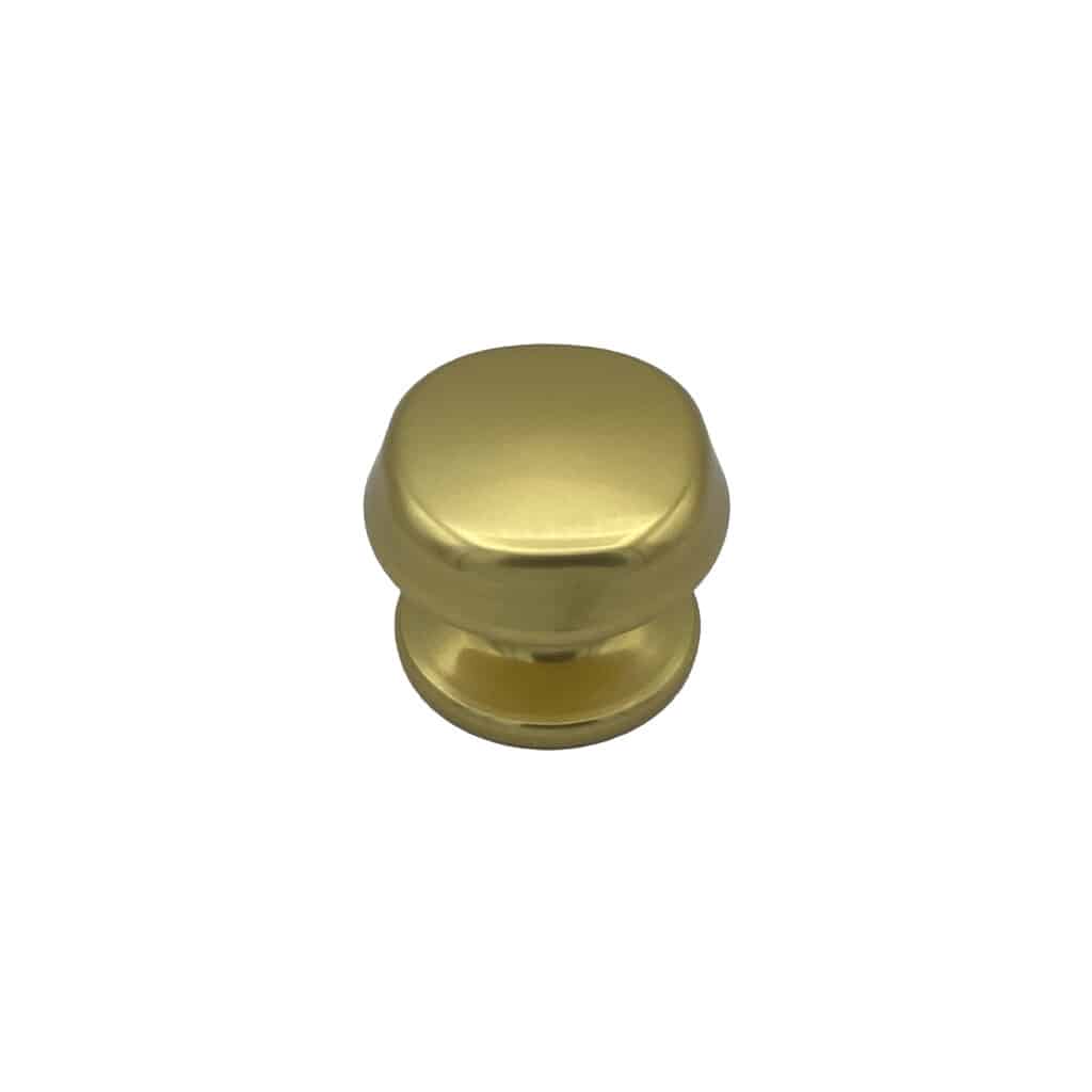 Bouton tirant de porte fixe Ø70 mm en aluminium Or poli - breveté - lot de 6 Bouton - Jaune / doré