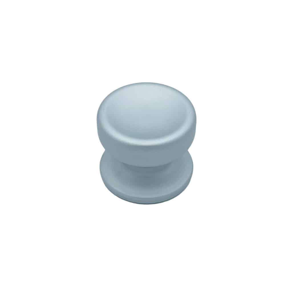 Bouton tirant de porte fixe Ø70 mm en aluminium Gris argent - breveté - Gris / argent
