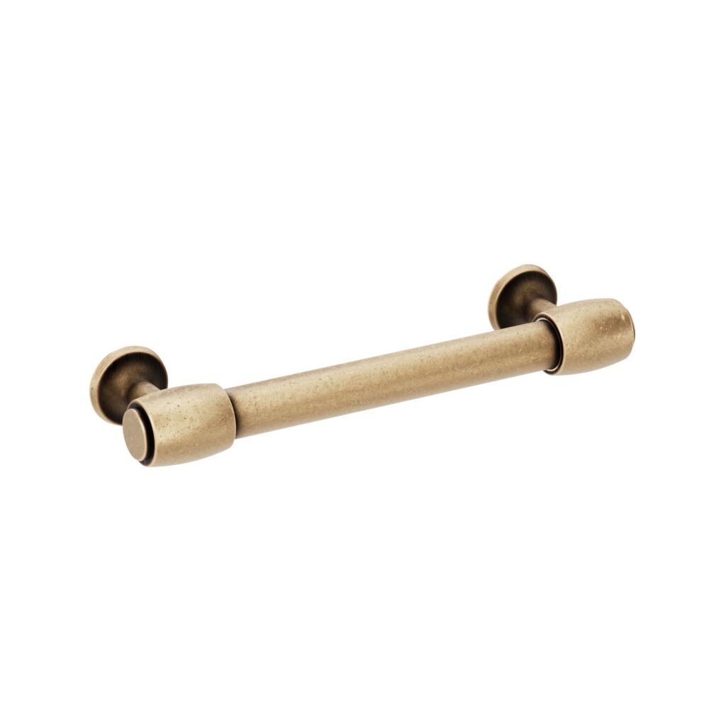 Poignée pour meubles en zamac Entraxe 128mm Antique florence - Marron, Zamak