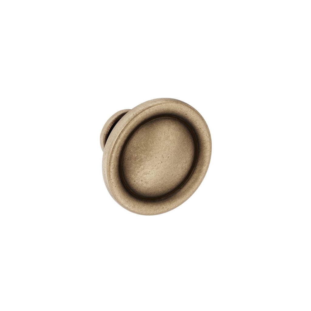 Bouton pour meuble Diamètre 35mm en zamac Antique florence Lot de 25 - Marron, Zamak