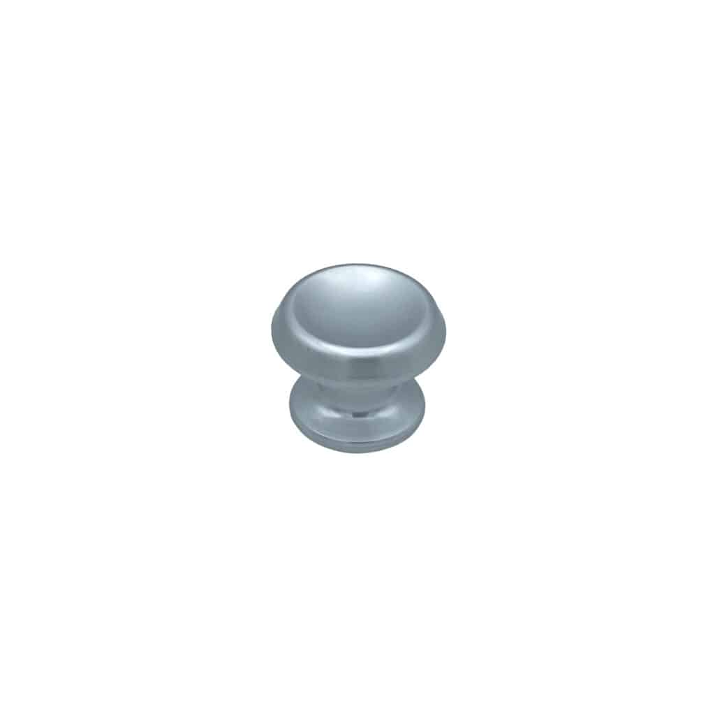 Bouton tirant de porte fixe Ø60 mm en aluminium Argent poli - breveté - lot de 6 Bouton - Gris / argent