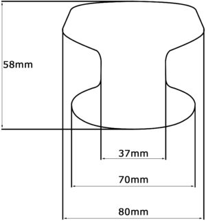 Bouton fixe, de tirage de porte, D:80 mm, en aluminium, Bronze satiné, avec système de fixation rapide et antivol, breveté. - immagine 5
