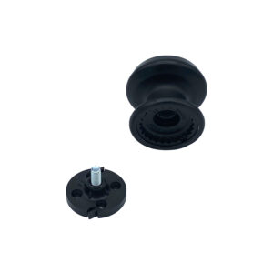 Bouton fixe, Lot de 6,de tirage de porte, D:70 mm, en aluminium, Noir, avec système de fixation rapide et antivol, breveté. – Image 3