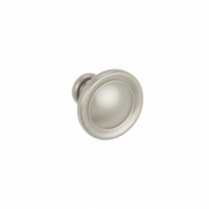 Bouton pour meuble Diamètre 31mm en zamac nickel galvanisé Lot de 25 – Gris / argent, Zamak