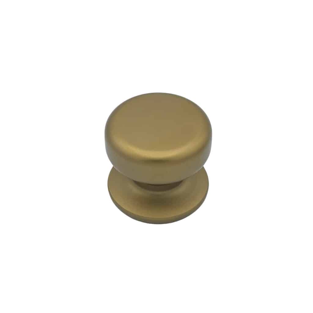 Bouton tirant de porte fixe Ø70 mm en aluminium Bronze satiné - breveté - Orange / cuivré
