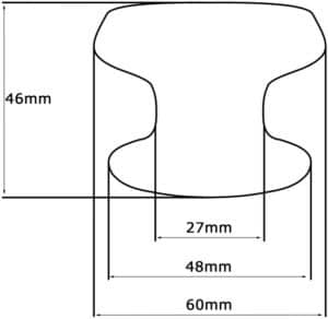 Bouton fixe, Lot de 6,de tirage de porte, D:60 mm, en aluminium, Argent poli, avec système de fixation rapide et antivol, breveté. - immagine 4