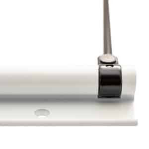 Bras à ressort ferme porte, a corps très fin en Aluminium anodisé blanc - immagine 5