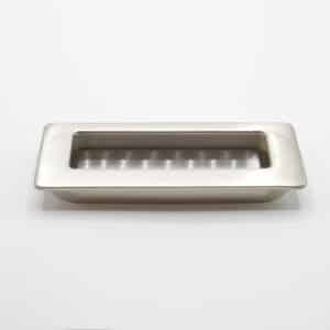 Poignée cuvette rectangulaire de meuble en zamac 113x42 mm NICKELÉ BROSSÉ - Imagen 2