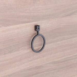 Poignée pour meubles en zamac L 72 mm Vernis noir mat - Image 5