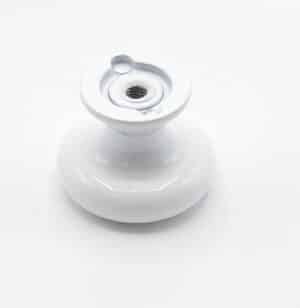 Bouton de meuble en zamac D 30 mm BLANC - immagine 3