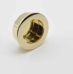 Poignée cuvette ronde de meuble en zamac  D 40 mm DORÉ Lot de 6 – Image 2