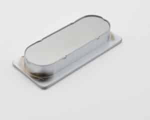 Poignée cuvette rectangulaire de meuble en zamac 83x36 mm CHROMÉ MATLot de 6 - Image 4