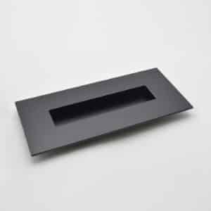 Poignée cuvette rectangulaire de meuble en zamac 155x73 mm NOIR MATLot de 4 - Image 2