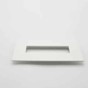 Poignée cuvette rectangulaire de meuble en zamac 155x73 mm BLANC MATLot de 4 – Image 3