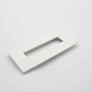 Poignée cuvette rectangulaire de meuble en zamac 155x73 mm BLANC MATLot de 4 – Image 2