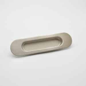 Poignée cuvette ovale de meuble en zamac 150X40 mm NICKELÉ BROSSÉLot de 4