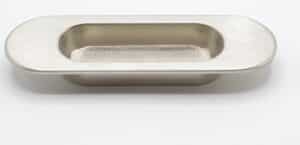 Poignée cuvette ovale de meuble en zamac 110X36 mm NICKELÉ BROSSÉLot de 5 – Image 2