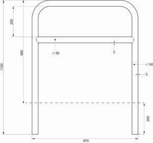 Support vélos tubulaire, sans barre tansversale, fixation a visser. Lot de 18 pièces. - immagine 2