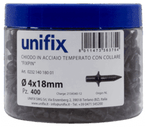 Clous en acier trempés avec collier FIXPIN 4x22 pc800