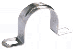 Cavalier fixe tube en acier zingué fixation double 10 mm Pc100