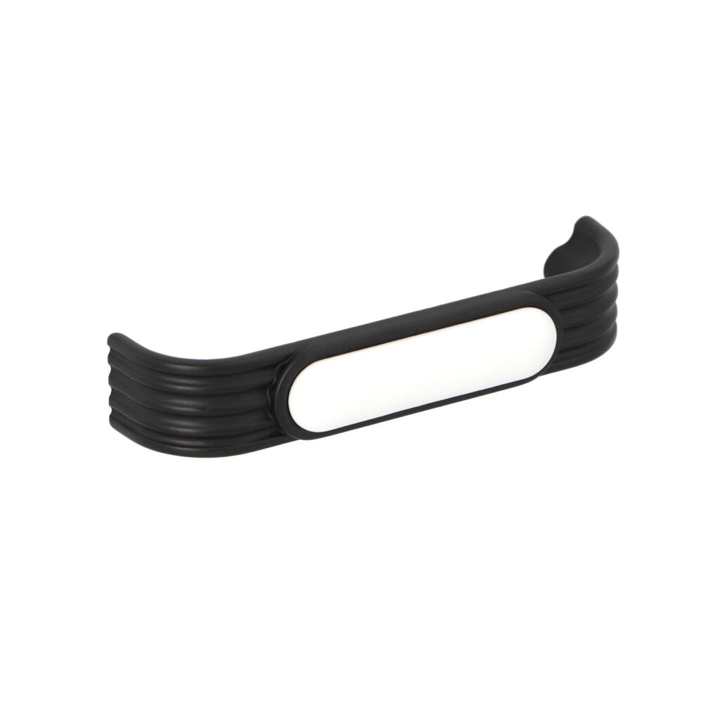 Poignée pour meubles en zamac et Porcelaine Entraxe 96mm Vernis noir mat Lot de 25 - Zamak