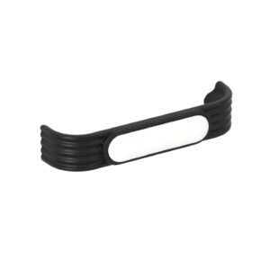 Poignée pour meubles en zamac et Porcelaine Entraxe 96mm Vernis noir mat Lot de 25 – Zamak