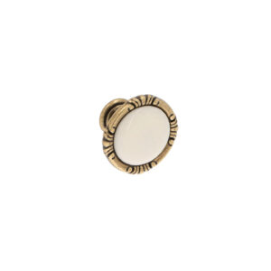 Bouton pour meubles en zamac et Porcelaine Diamètre 38mm Florence antique – Marron, Zamak