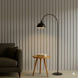 Panneau mural 3D en MDF massif Gris mat de 2760 mm X 750 mm – Design ondulé MIDDLE WAVY – Revêtement décoratif intérieur  - Gris / argent