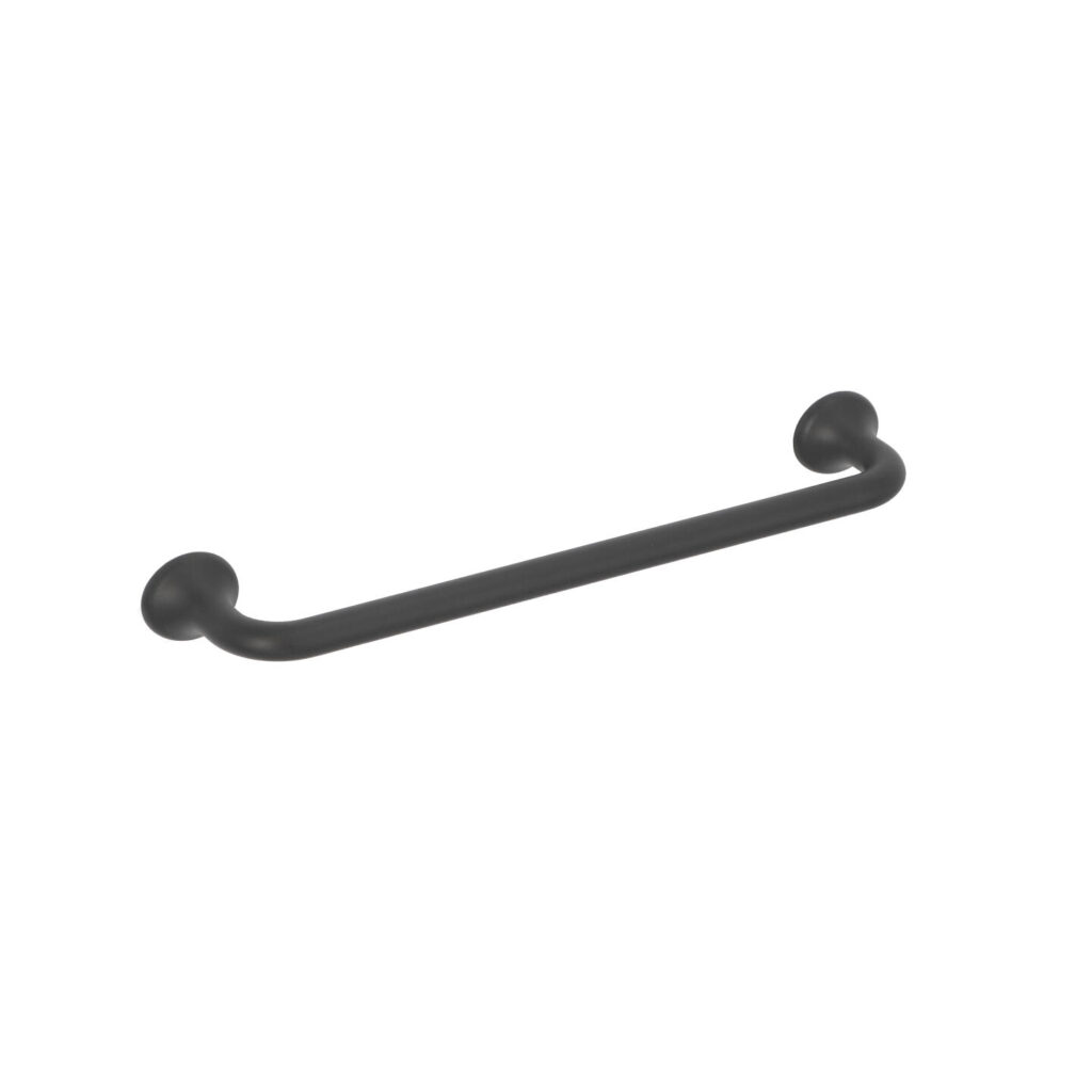 Poignée pour meubles en zamac Entraxe 128mm Vernis noir mat Lot de 6 - Zamak