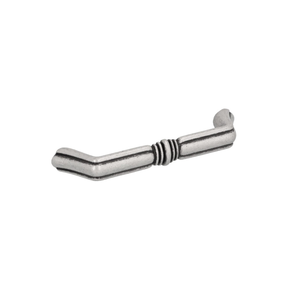 Poignée pour meubles en zamac Entraxe 96mm Vieil argent brillant Lot de 6 - Gris / argent, Zamak